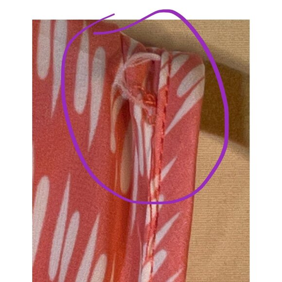 Feathers pink white with green orange blue red design at bottom large READ NEW - Picture 8 of 12